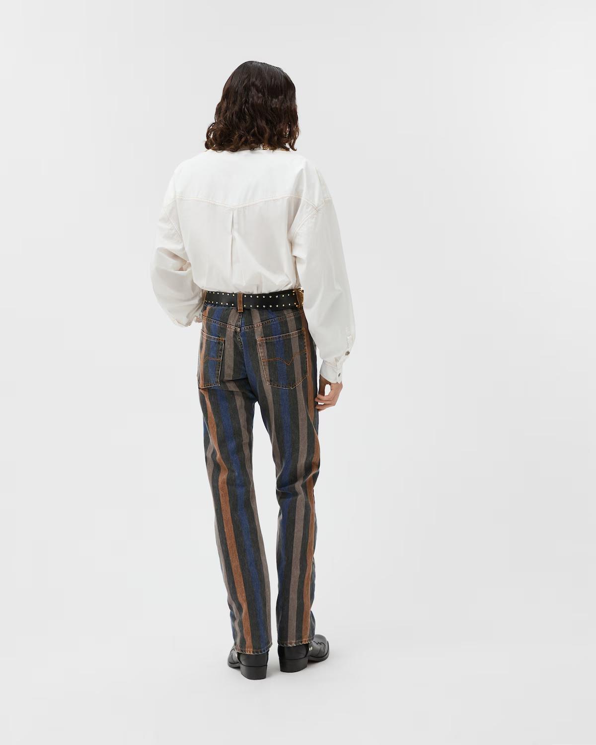 Striped Straight Jeans - Image 3