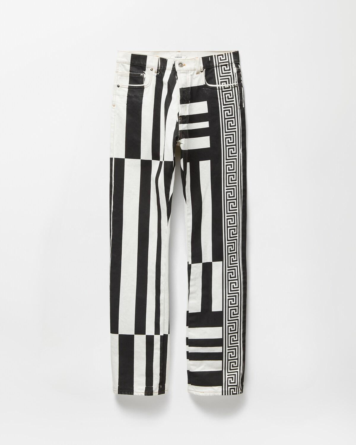 Printed Straight Leg Jeans