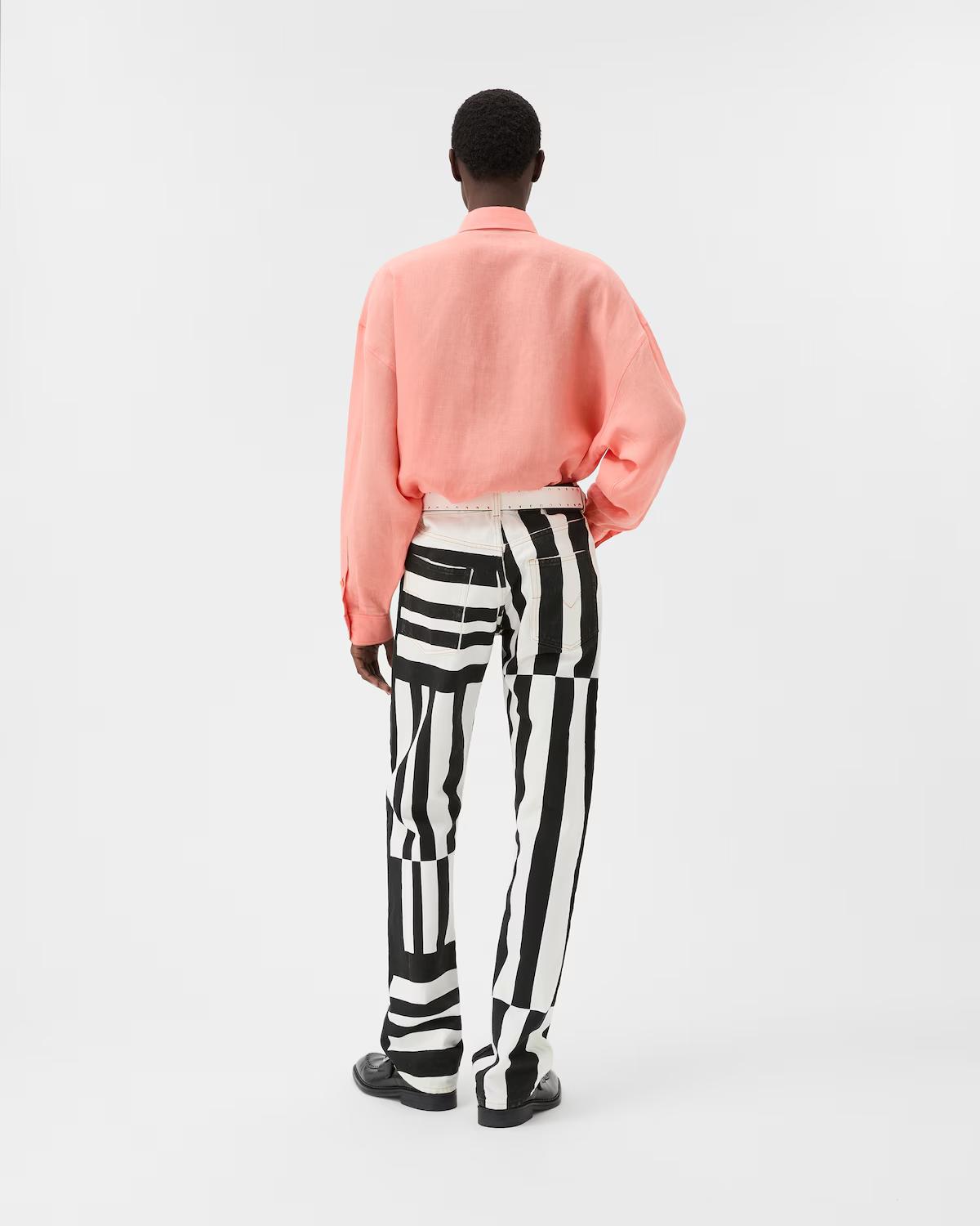 Printed Straight Leg Jeans - Image 3