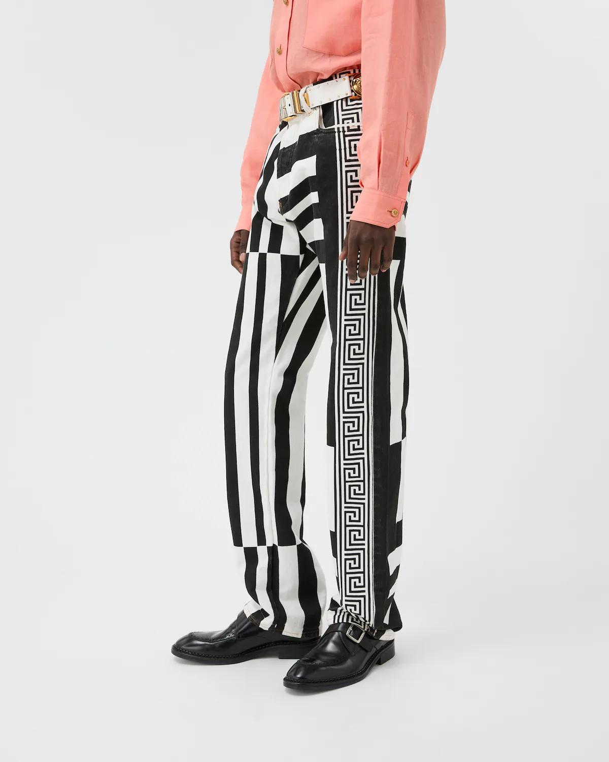 Printed Straight Leg Jeans - Image 4