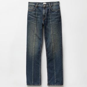 Distressed Straight Jeans