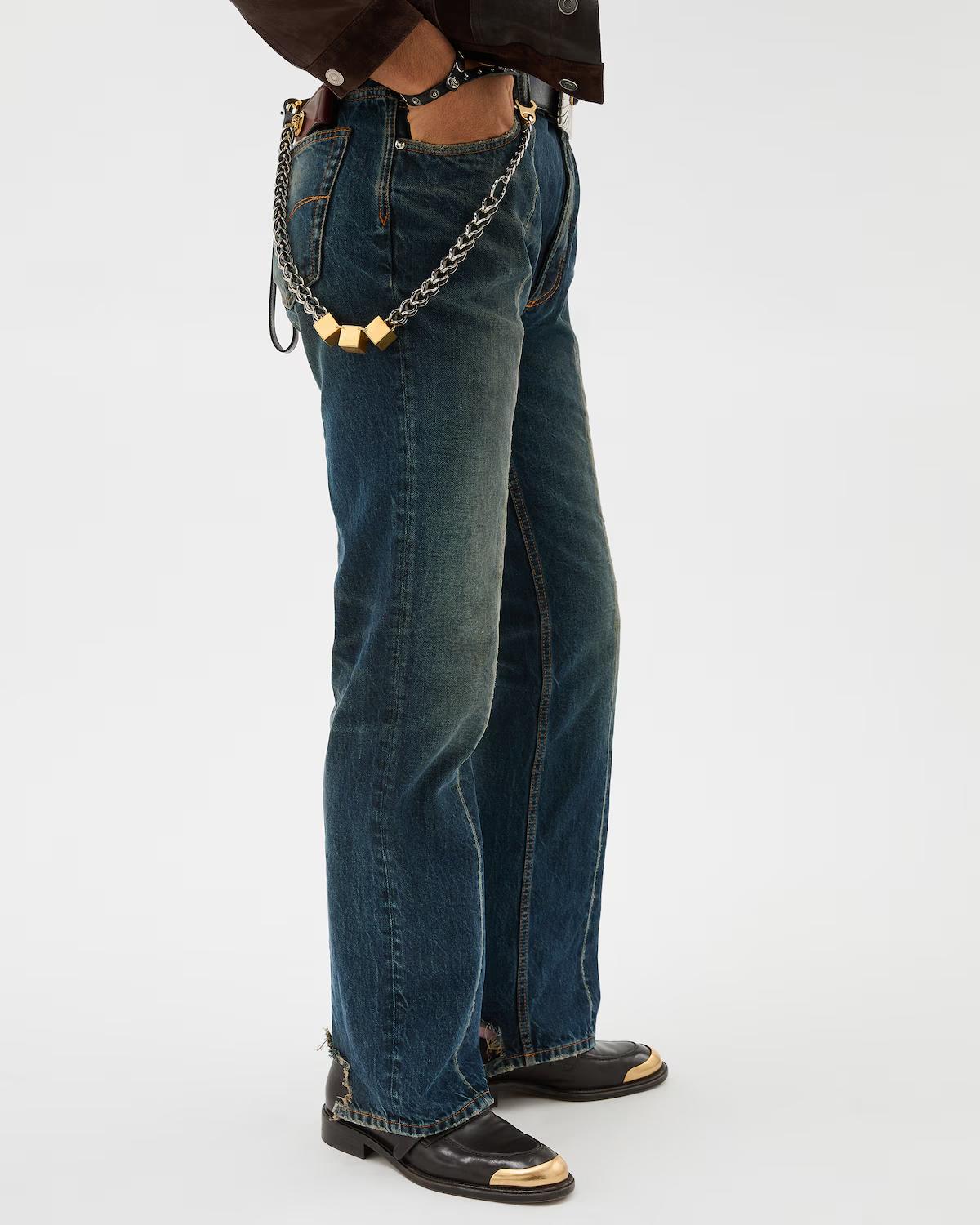 Distressed Straight Jeans - Image 4