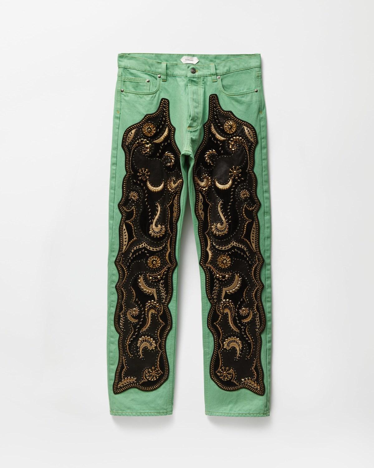 Embroidered Straight Jeans