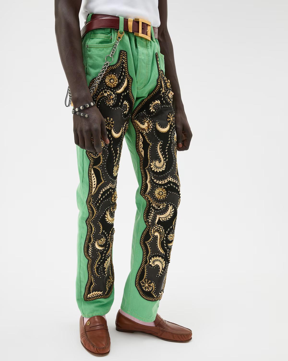 Embroidered Straight Jeans - Image 4