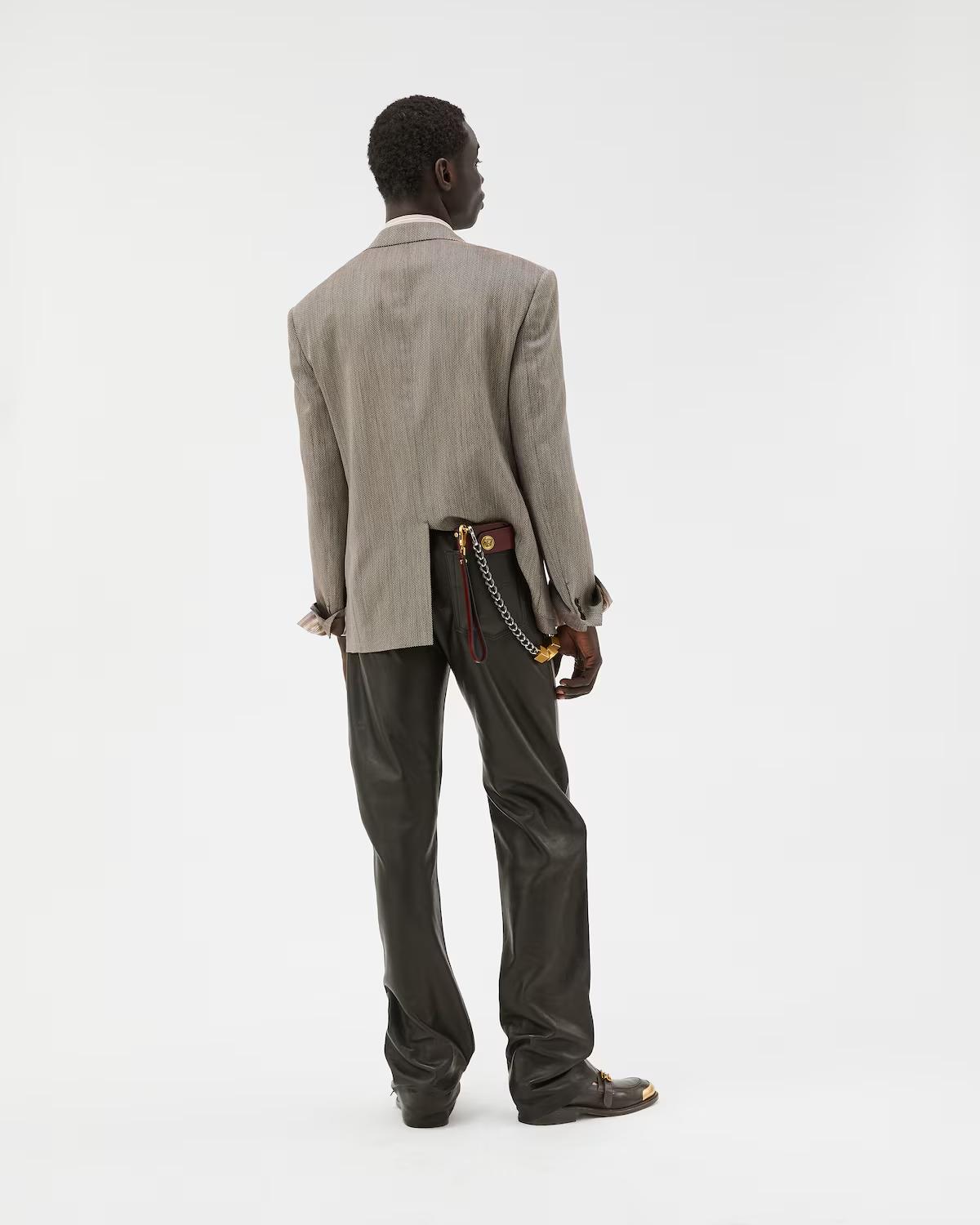 Embossed Leather Pants - Image 3