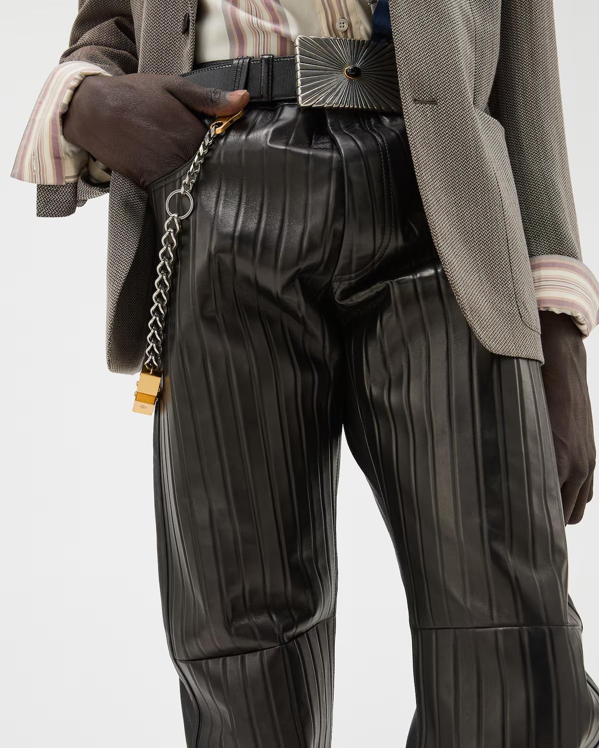 Embossed Leather Pants - Image 5