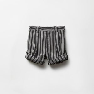 Pinstripe Wool Formal Shorts