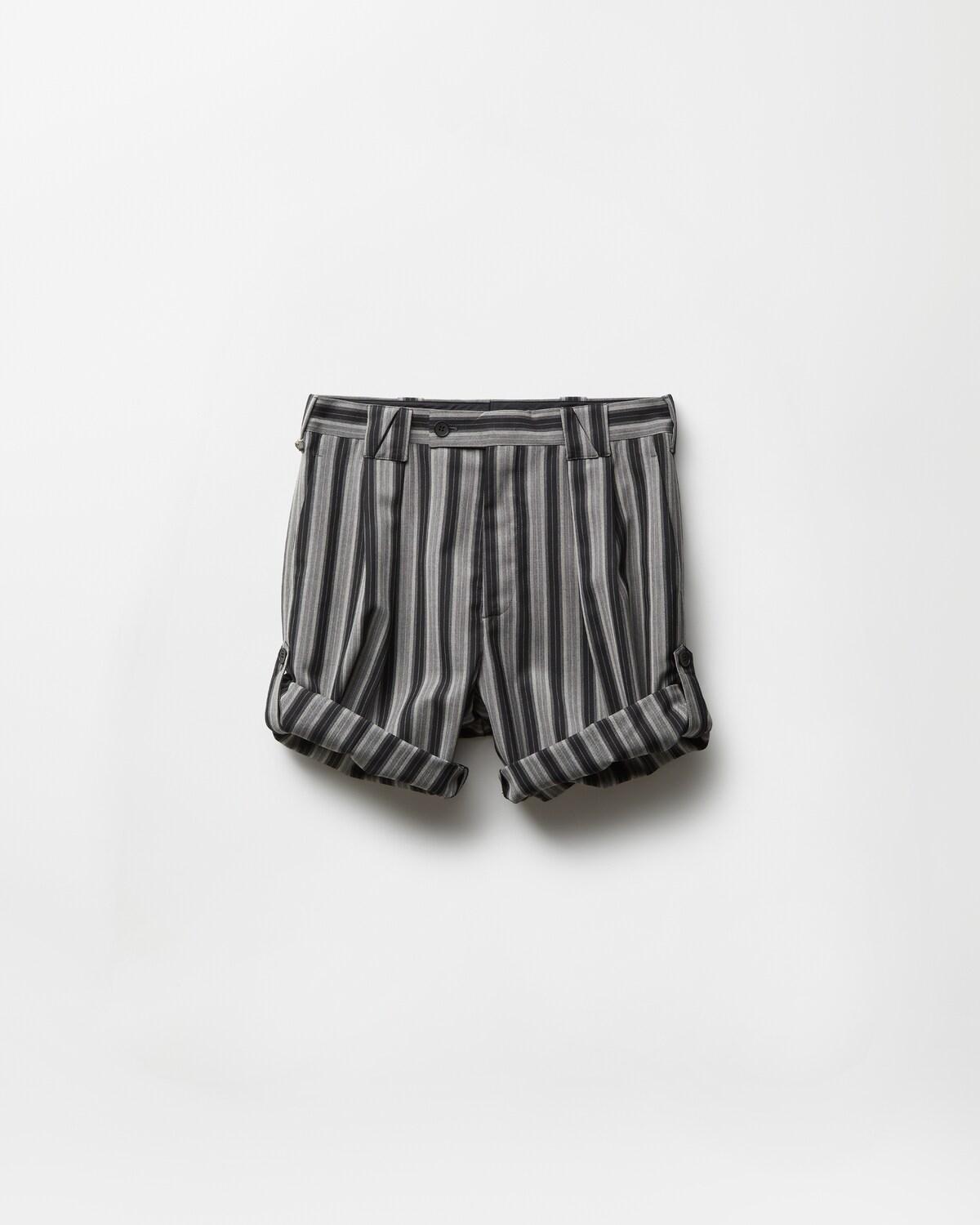 Pinstripe Wool Formal Shorts