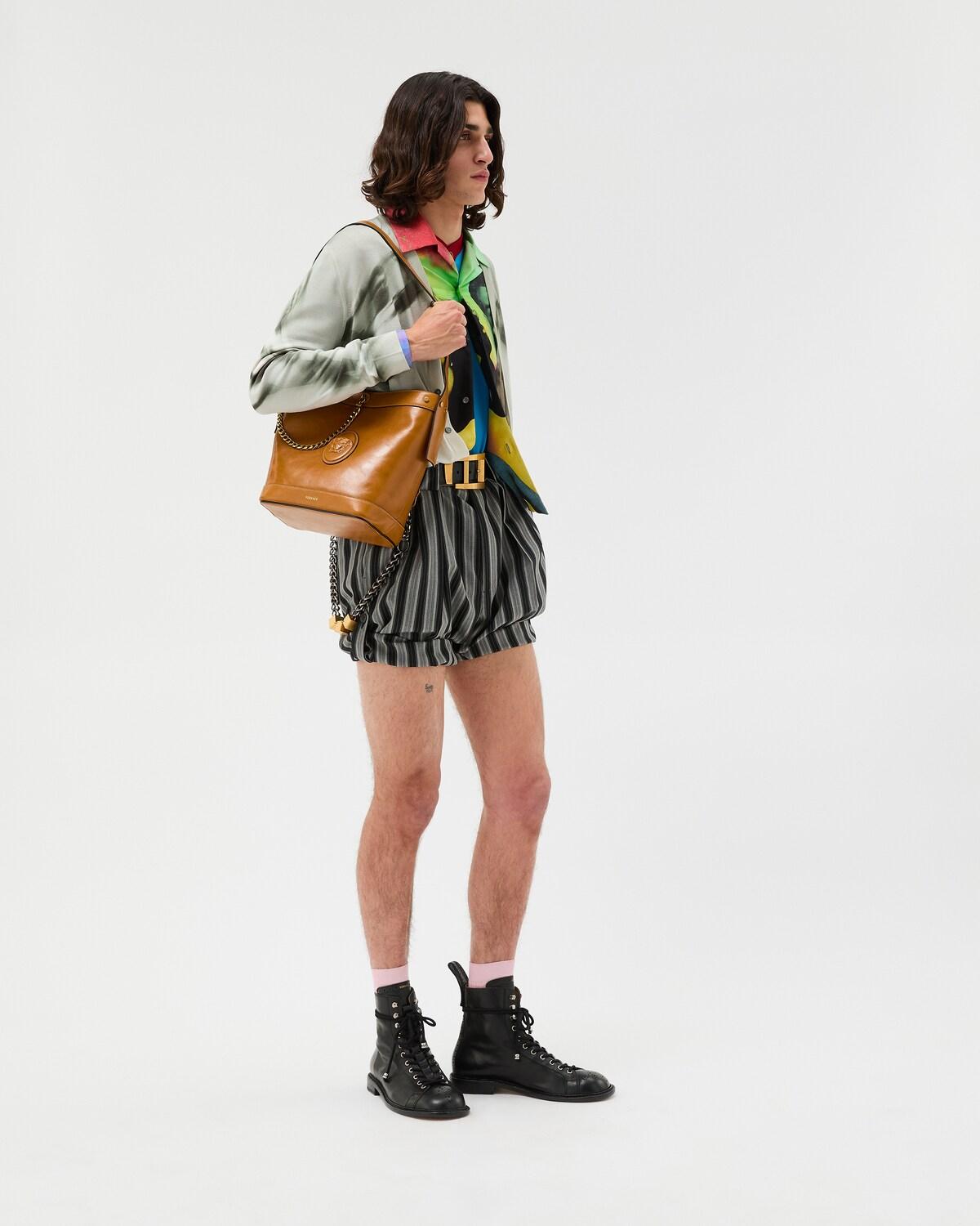 Pinstripe Wool Formal Shorts - Image 2