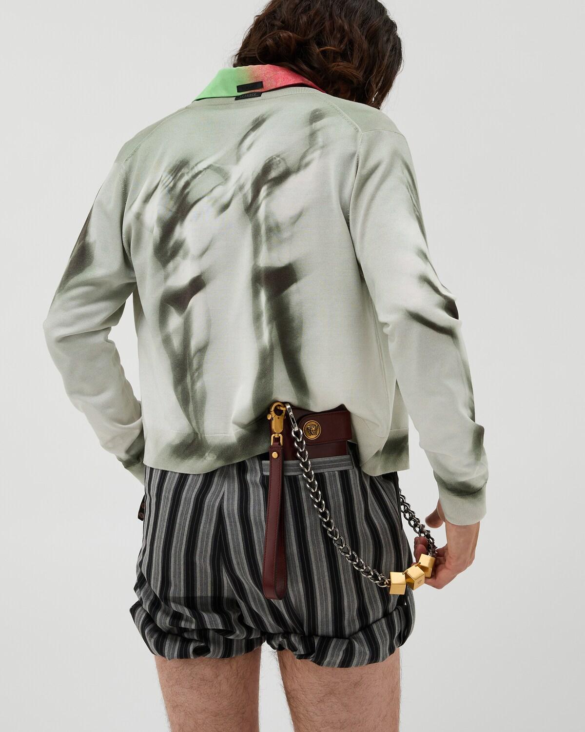 Pinstripe Wool Formal Shorts - Image 3