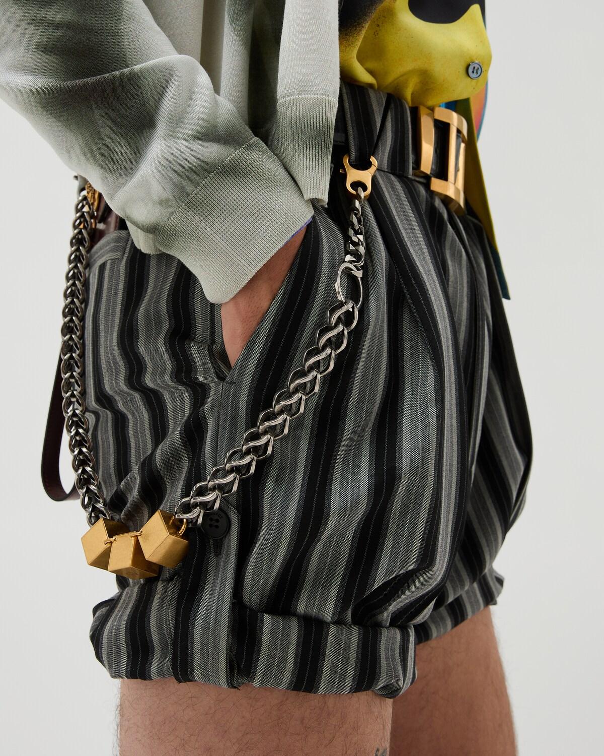 Pinstripe Wool Formal Shorts - Image 4