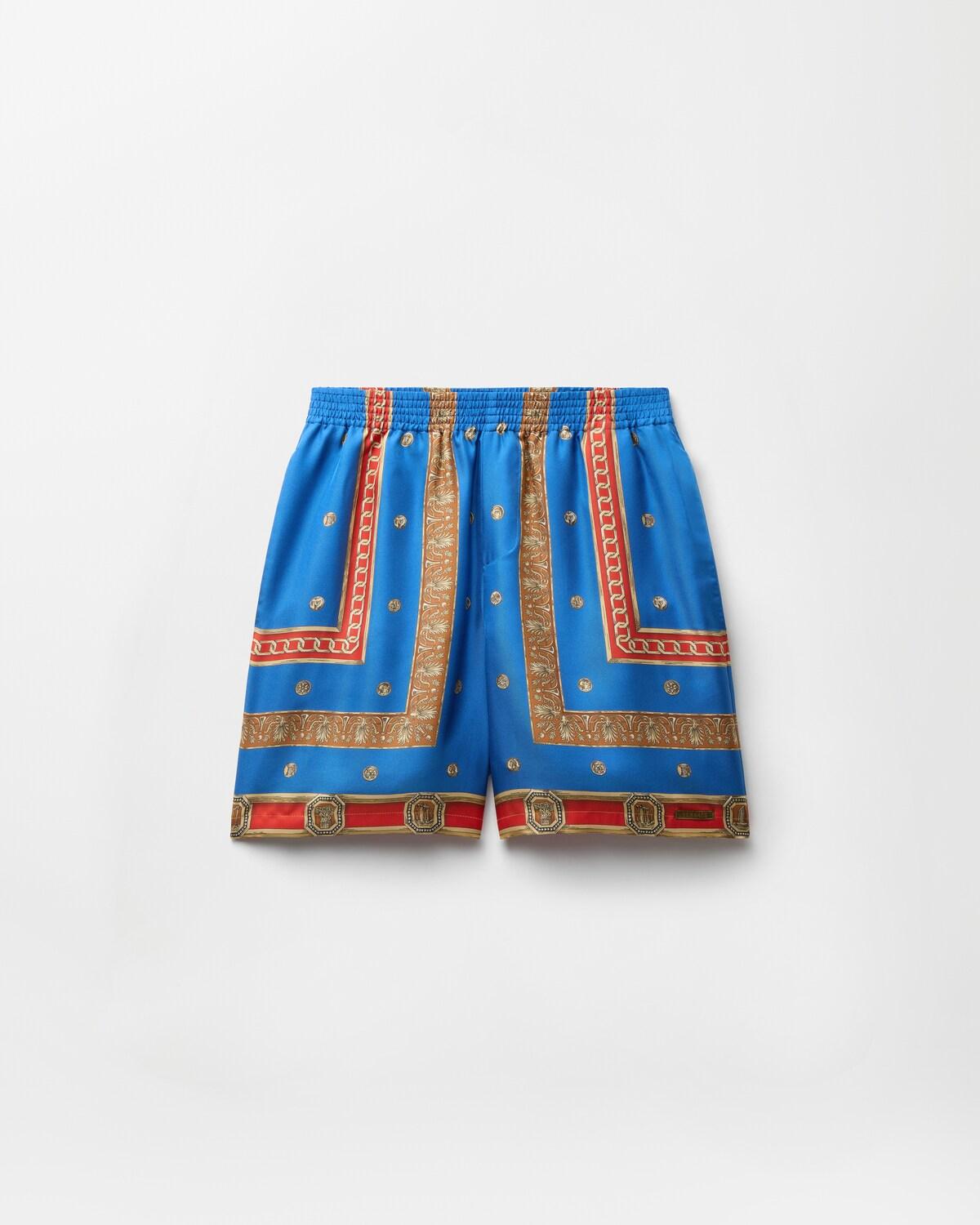 Printed Silk Twill Shorts