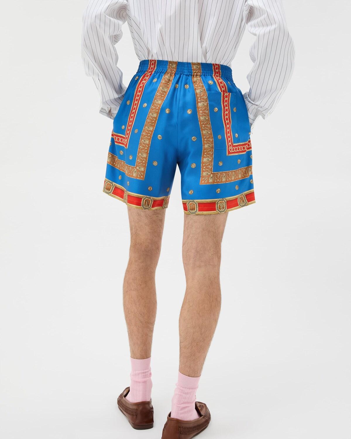 Printed Silk Twill Shorts - Image 3