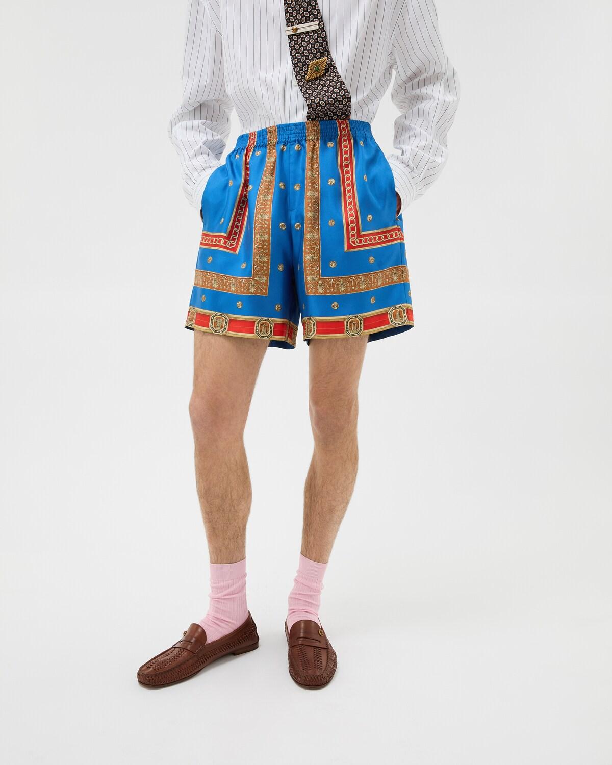 Printed Silk Twill Shorts - Image 4