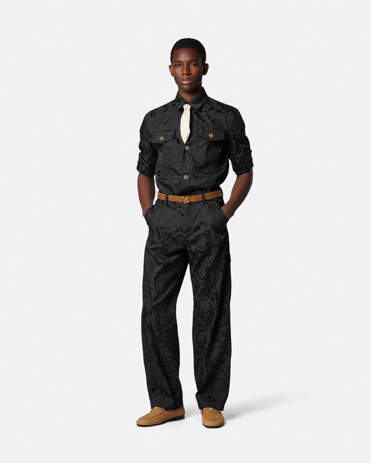 Jacquard Cotton Carpenter Pants - Image 2