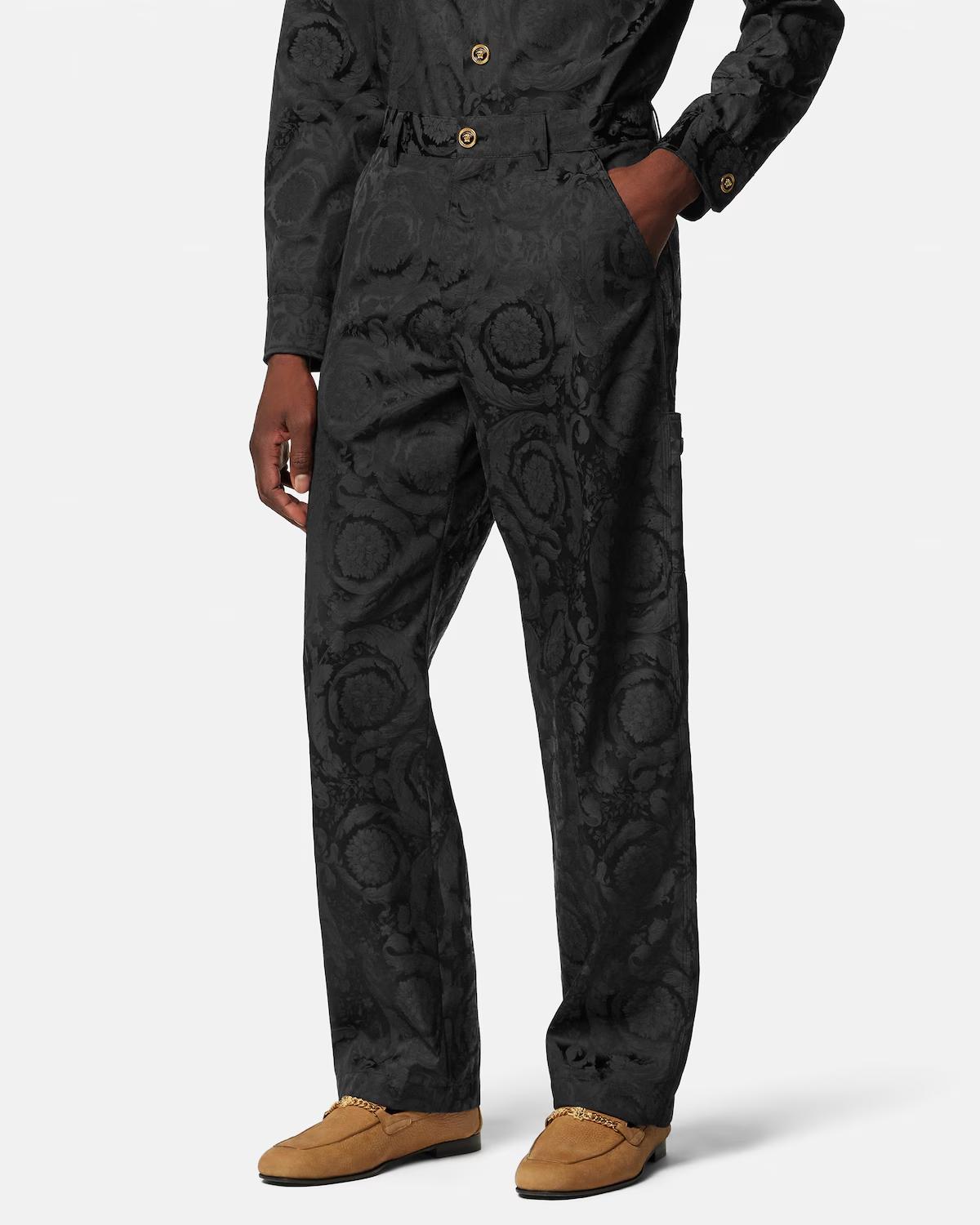 Jacquard Cotton Carpenter Pants - Image 4