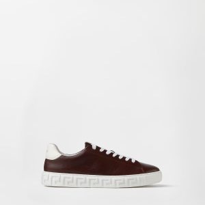 Greca Leather Sneakers