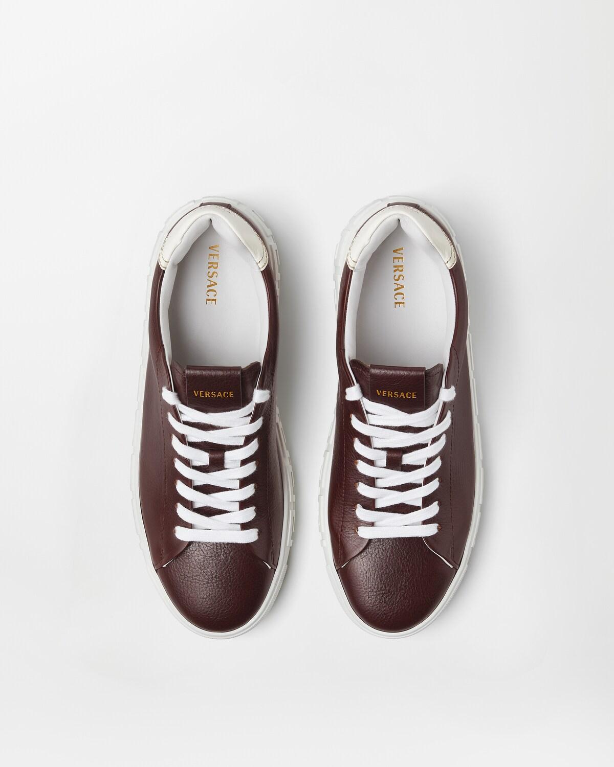 Greca Leather Sneakers - Image 3