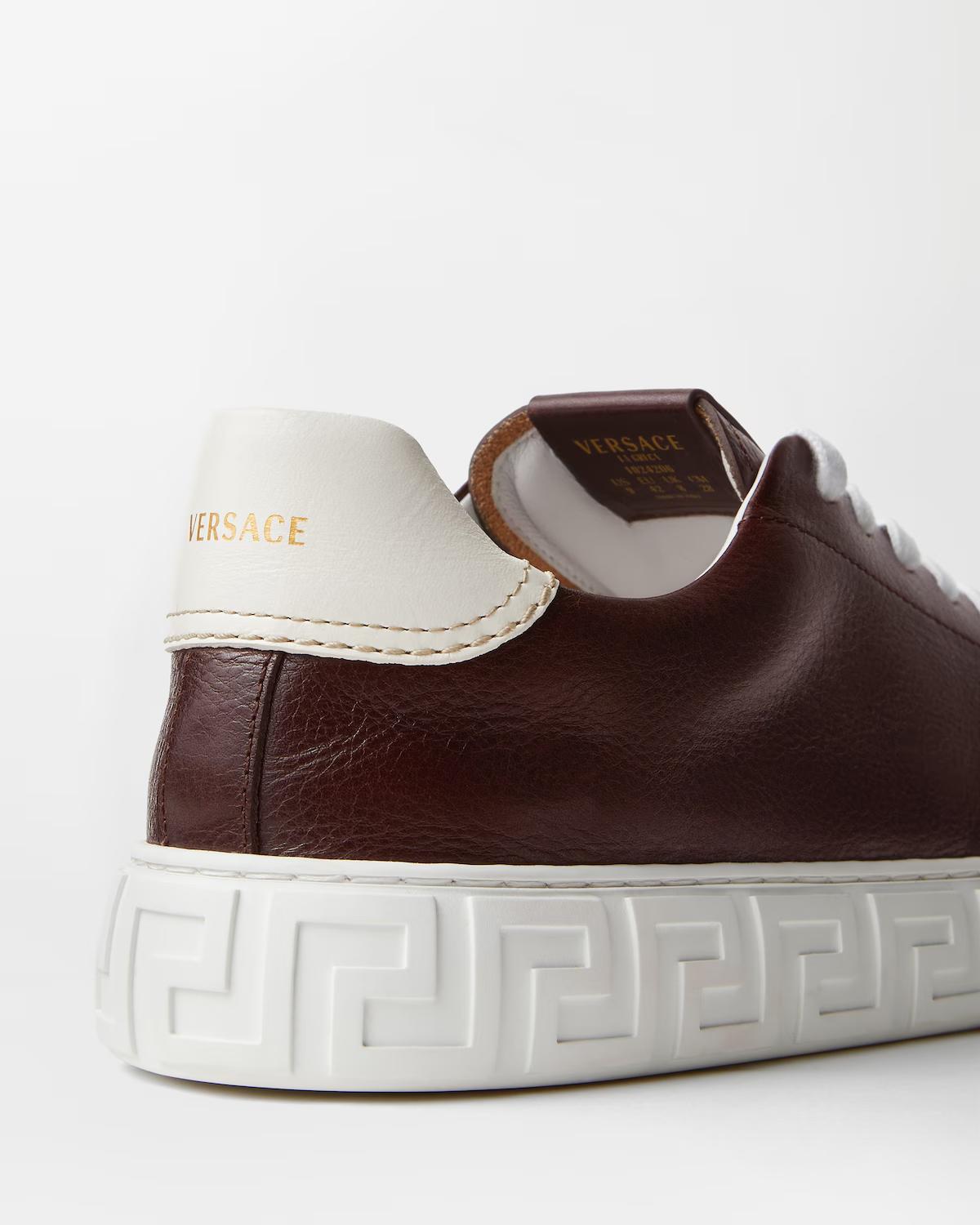 Greca Leather Sneakers - Image 5