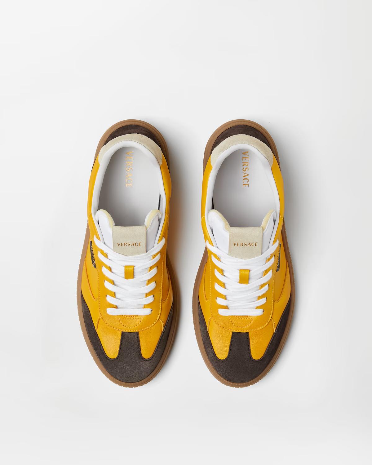 Greca Court Nappa & Suede Sneakers - Image 3