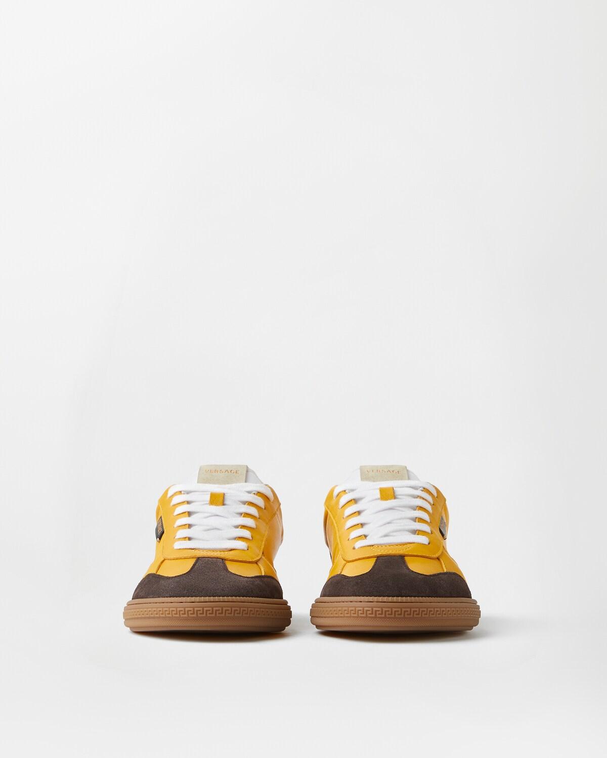 Greca Court Nappa & Suede Sneakers - Image 4