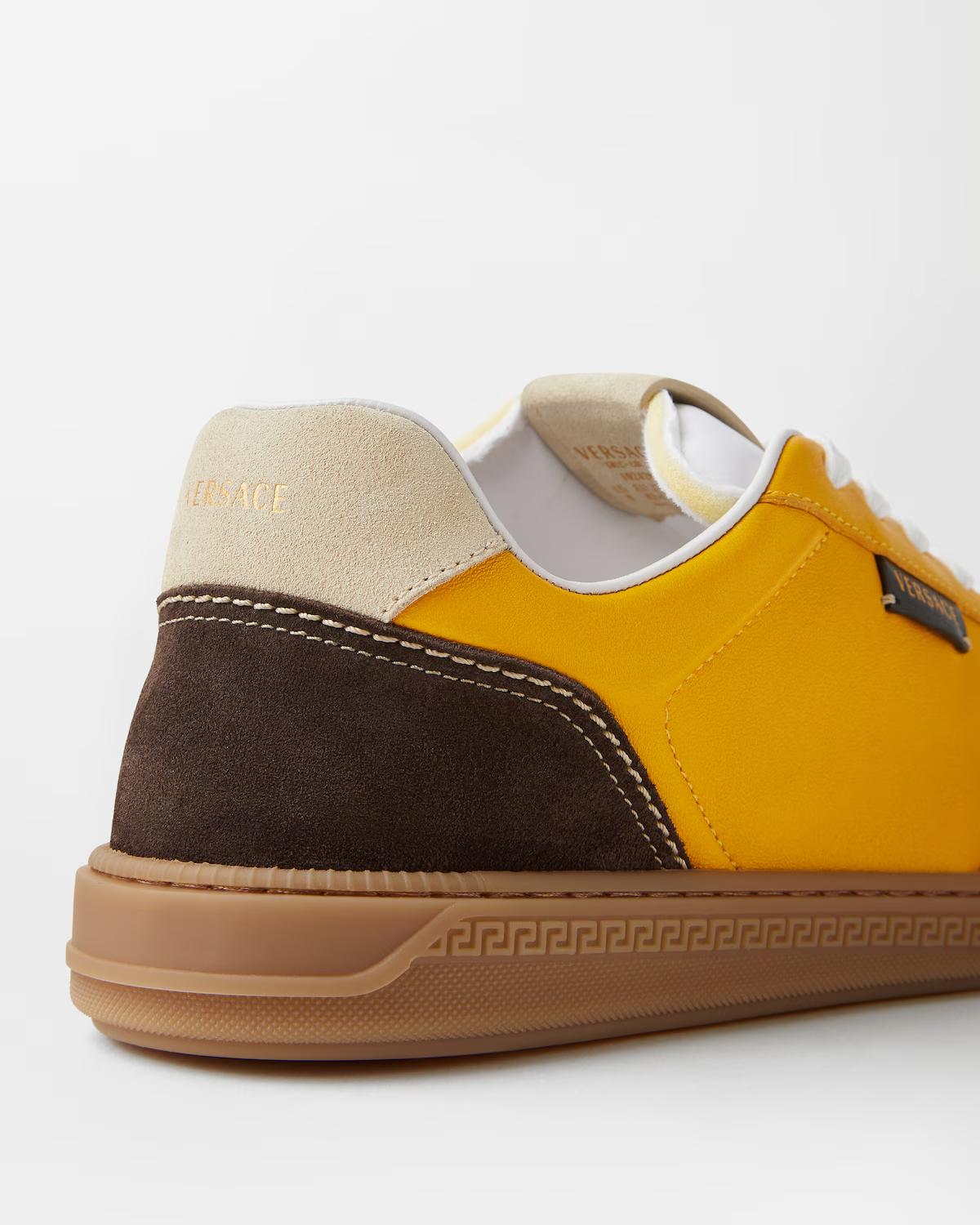 Greca Court Nappa & Suede Sneakers - Image 5