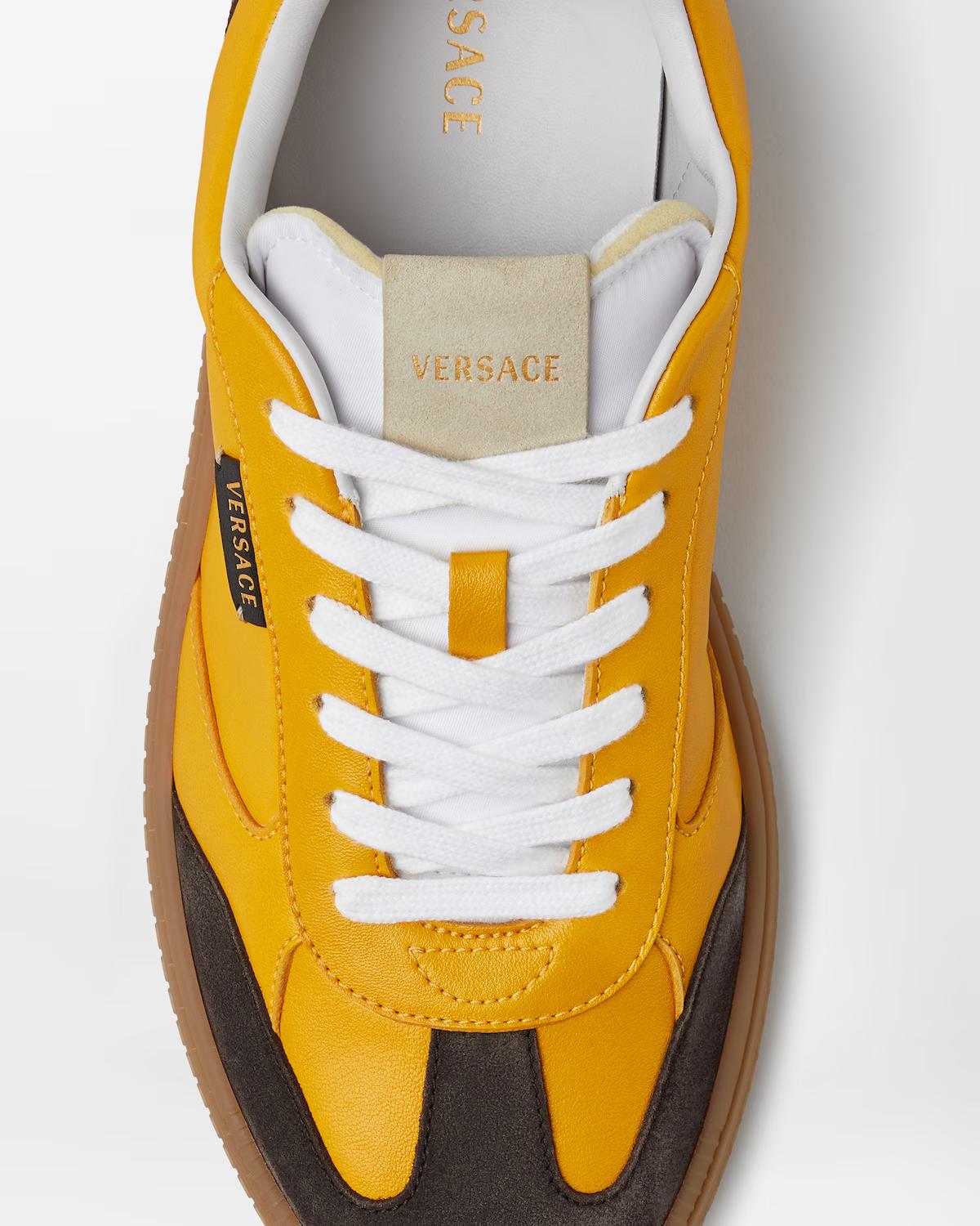 Greca Court Nappa & Suede Sneakers - Image 7