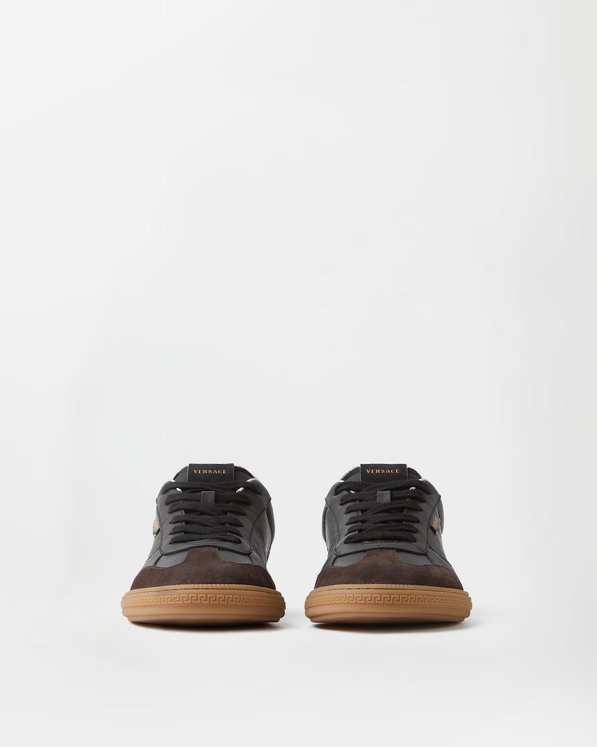 Greca Court Nappa & Suede Sneakers - Image 4