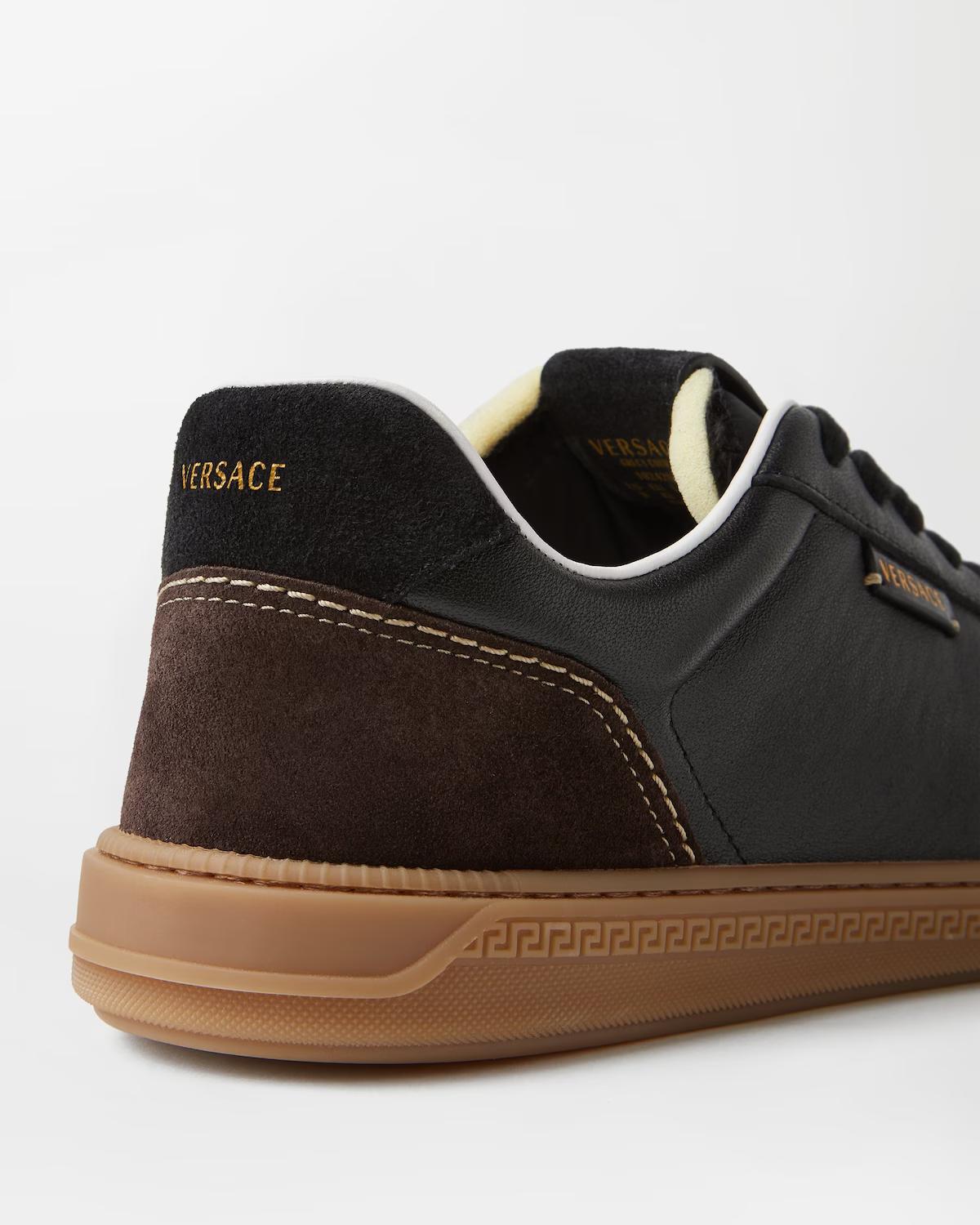 Greca Court Nappa & Suede Sneakers - Image 5