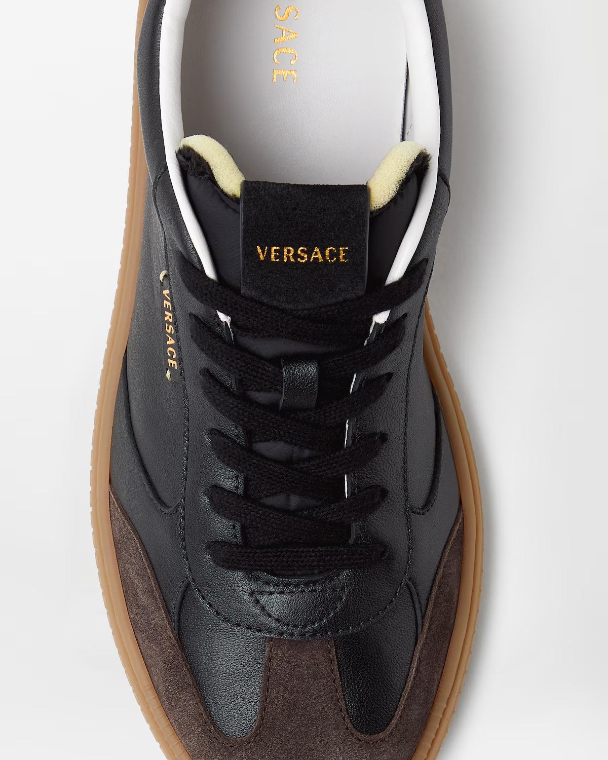 Greca Court Nappa & Suede Sneakers - Image 7