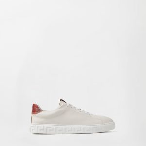 Greca Leather Sneakers