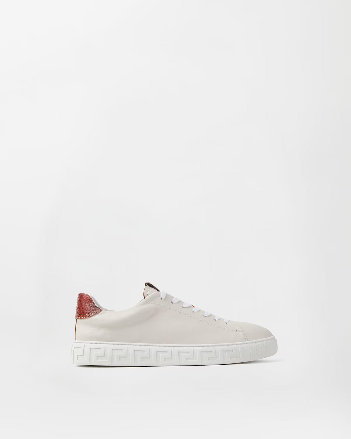 Greca Leather Sneakers