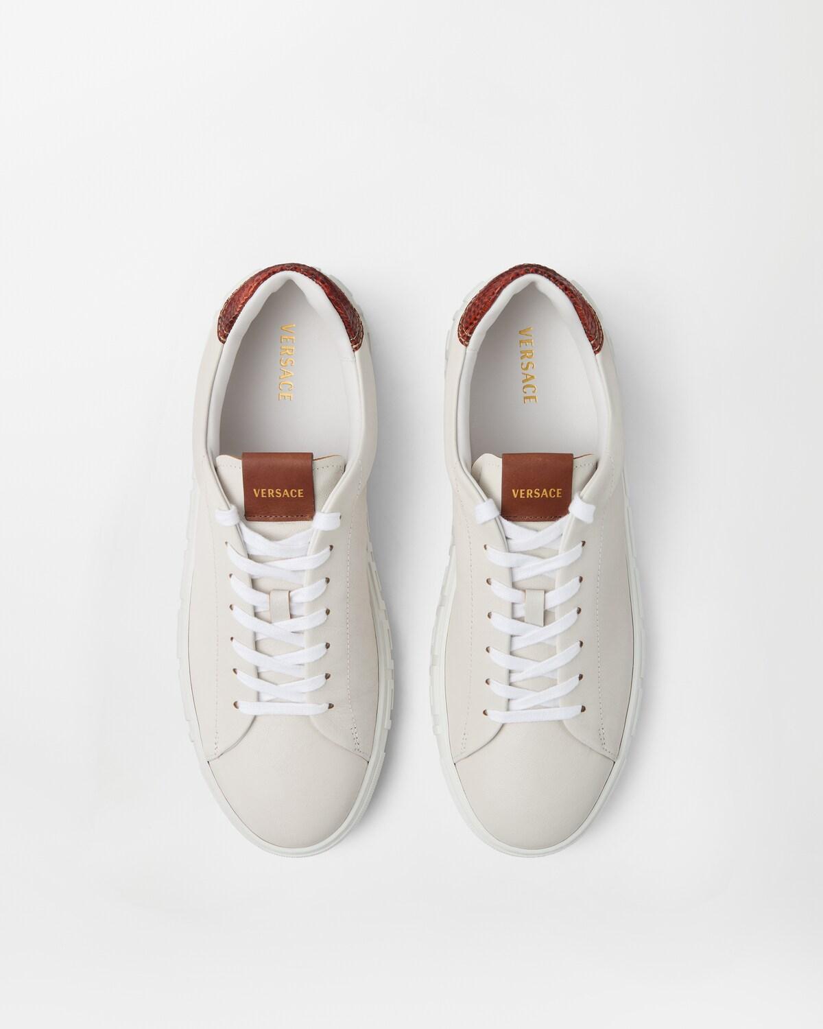 Greca Leather Sneakers - Image 2