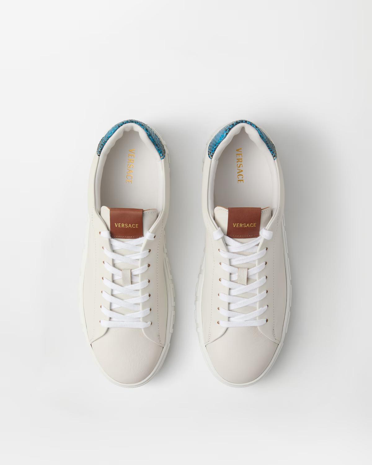 Greca Leather Sneakers - Image 2