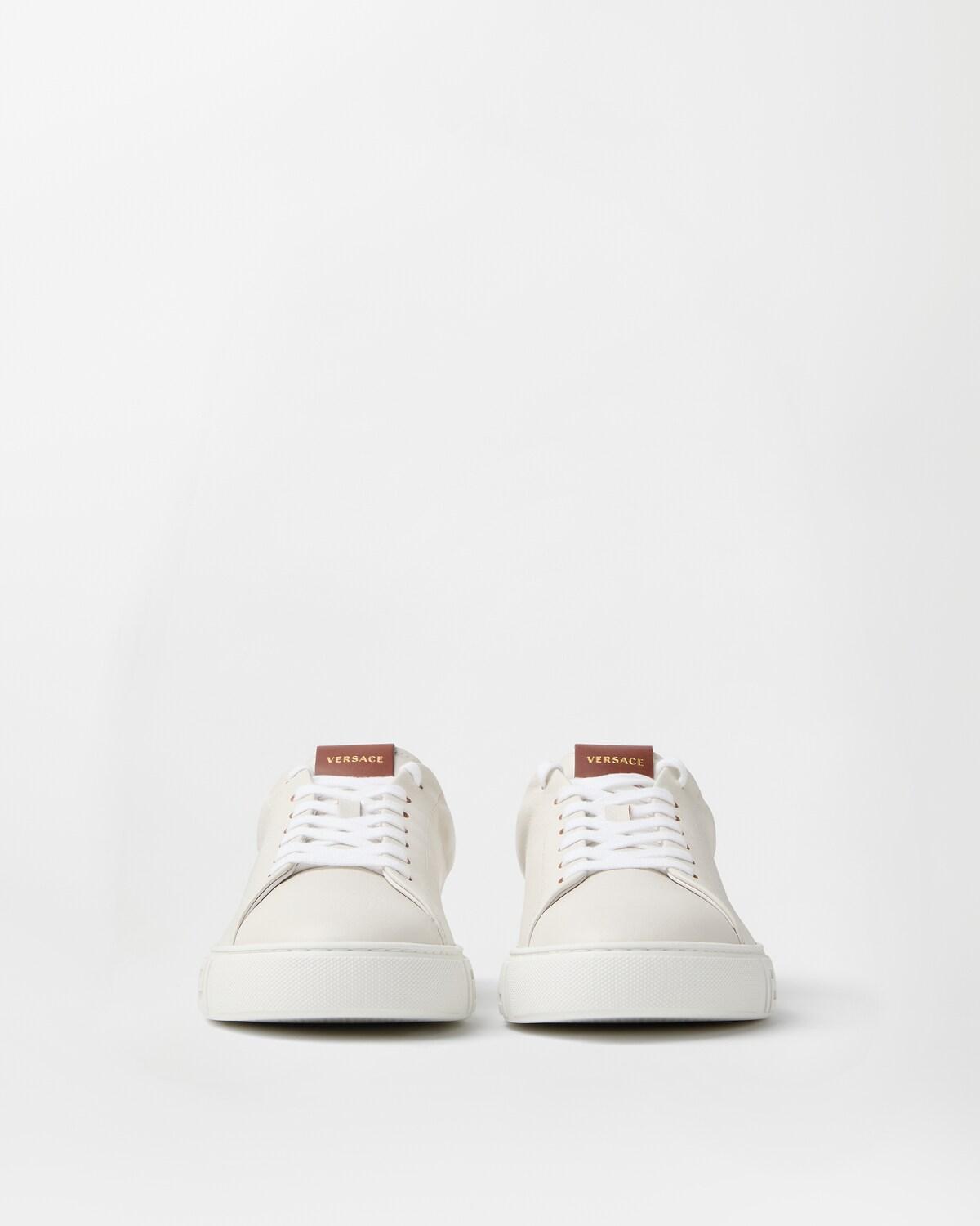 Greca Leather Sneakers - Image 3