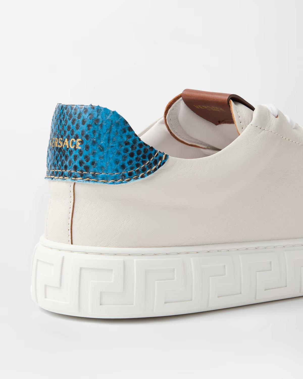 Greca Leather Sneakers - Image 4
