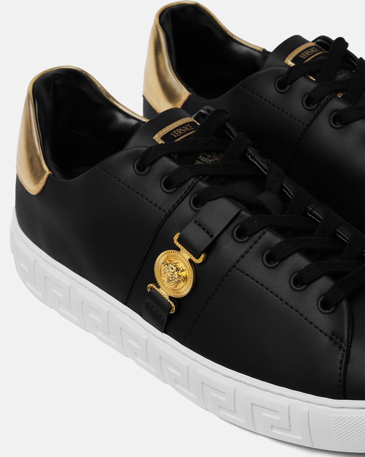 Greca Leather Sneakers - Image 4