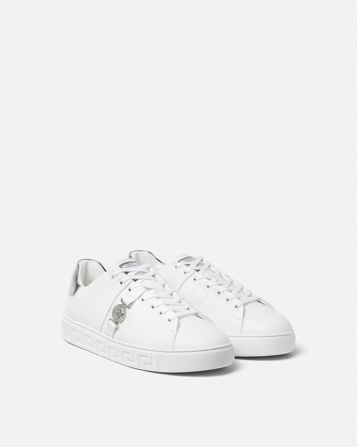 Greca Leather Sneakers - Image 2