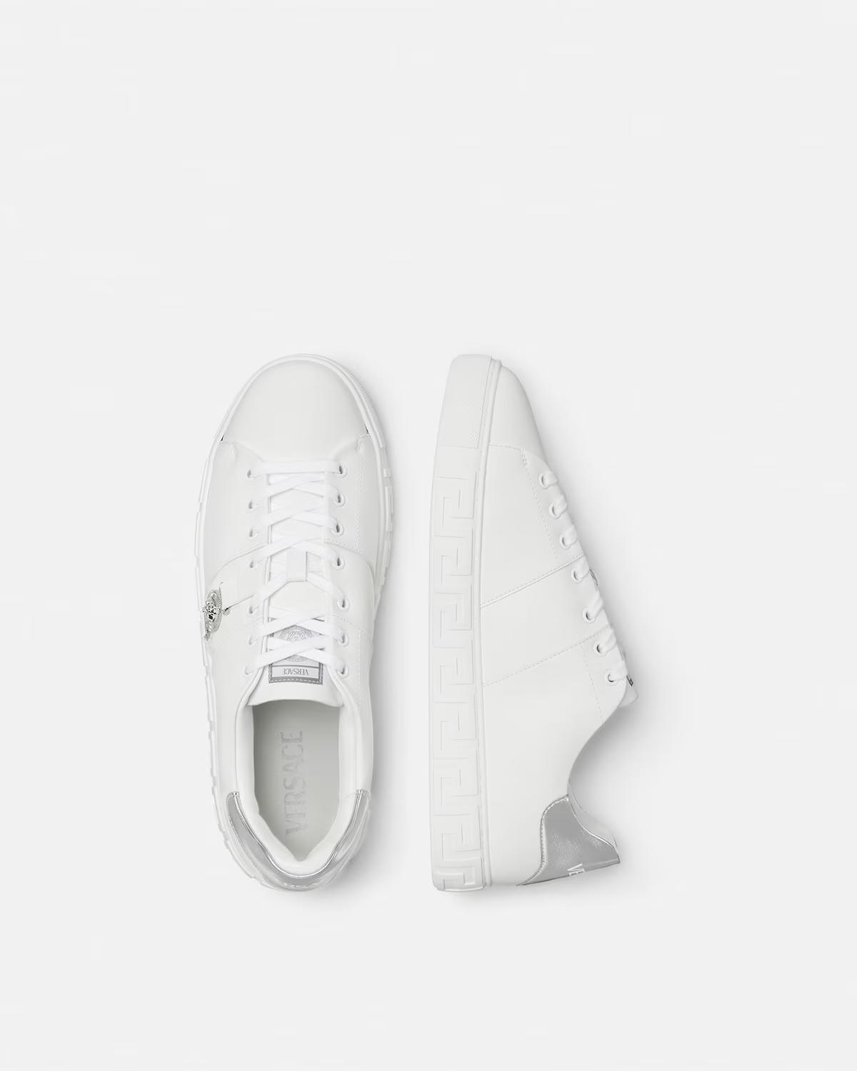 Greca Leather Sneakers - Image 3