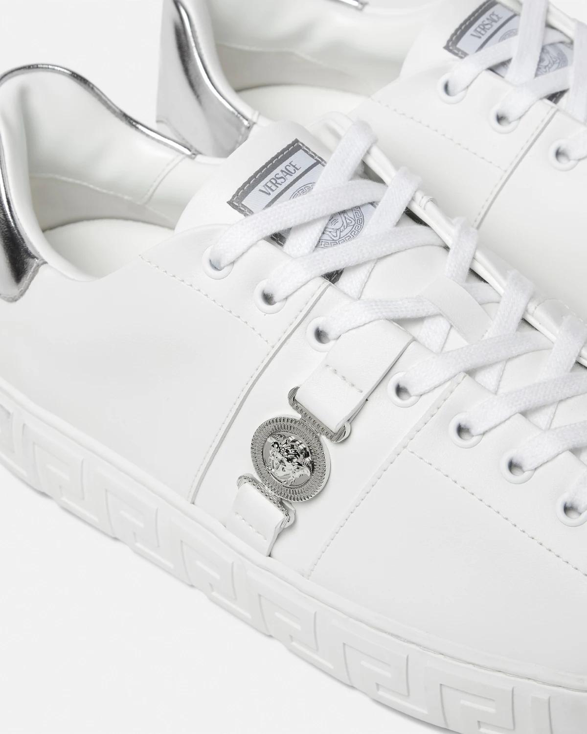 Greca Leather Sneakers - Image 4