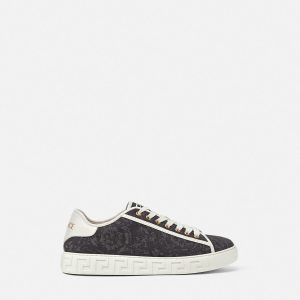Greca Jacquard Canvas Sneakers