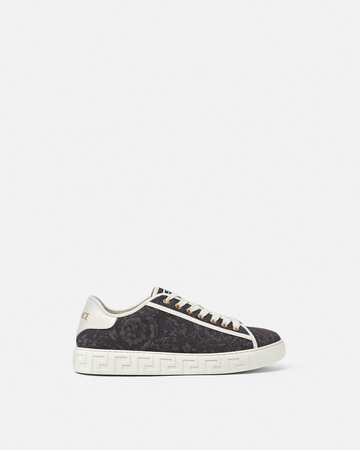 Greca Jacquard Canvas Sneakers