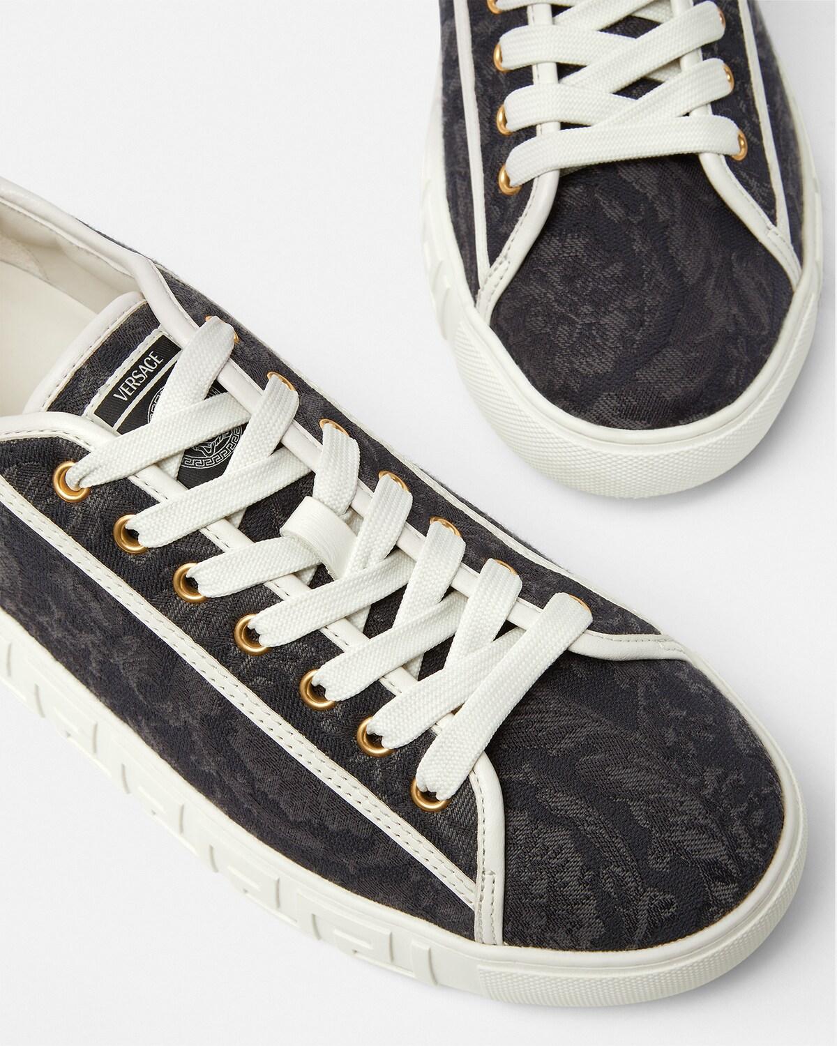 Greca Jacquard Canvas Sneakers - Image 5