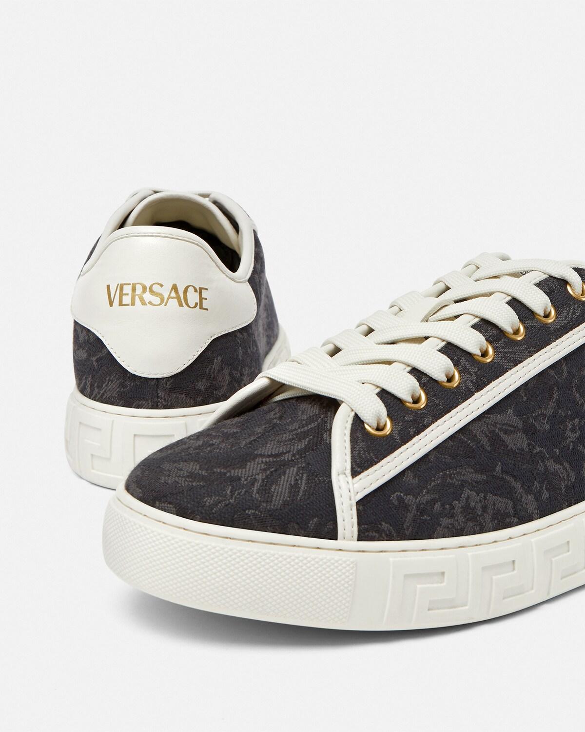 Greca Jacquard Canvas Sneakers - Image 6