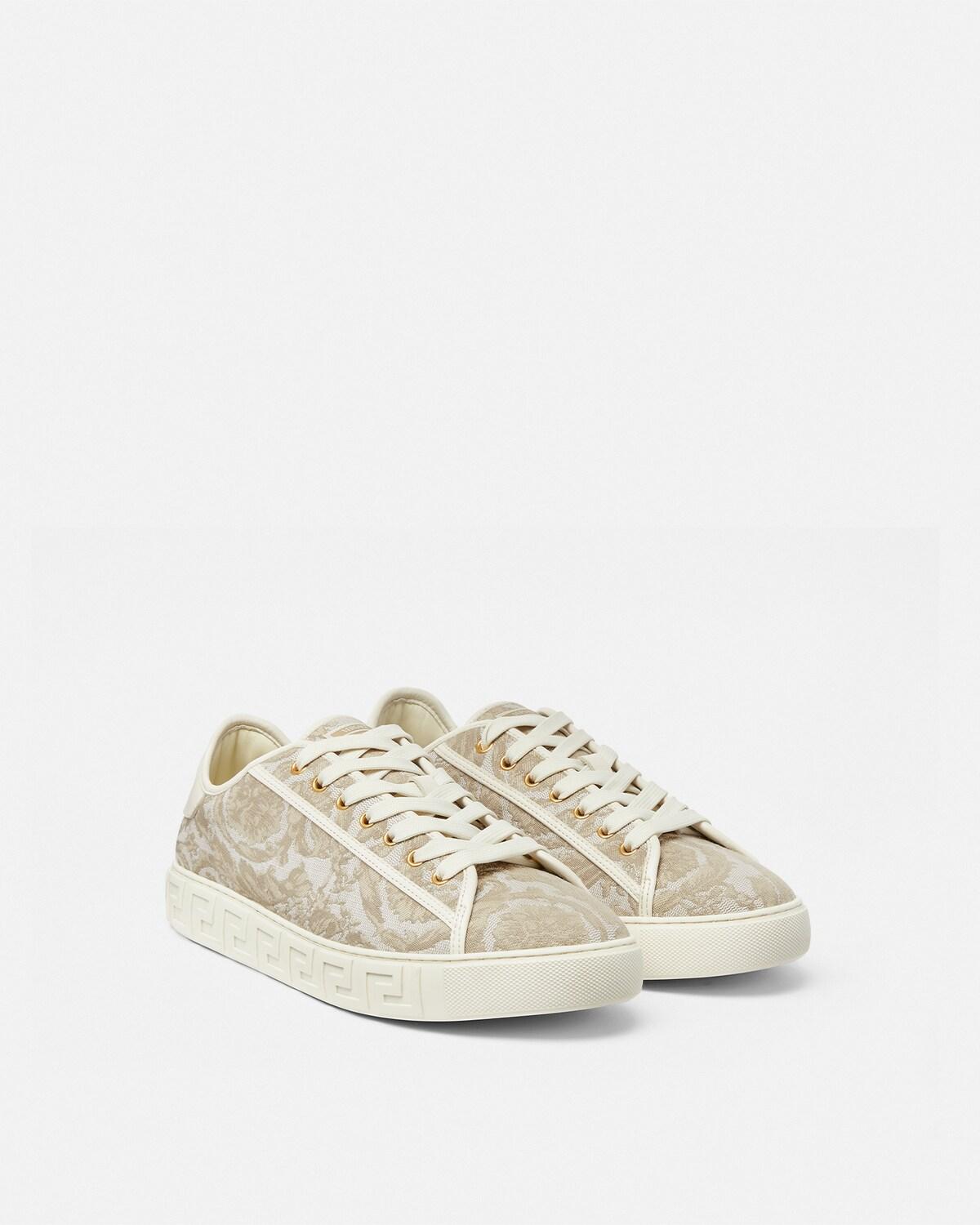 Greca Jacquard Canvas Sneakers - Image 2