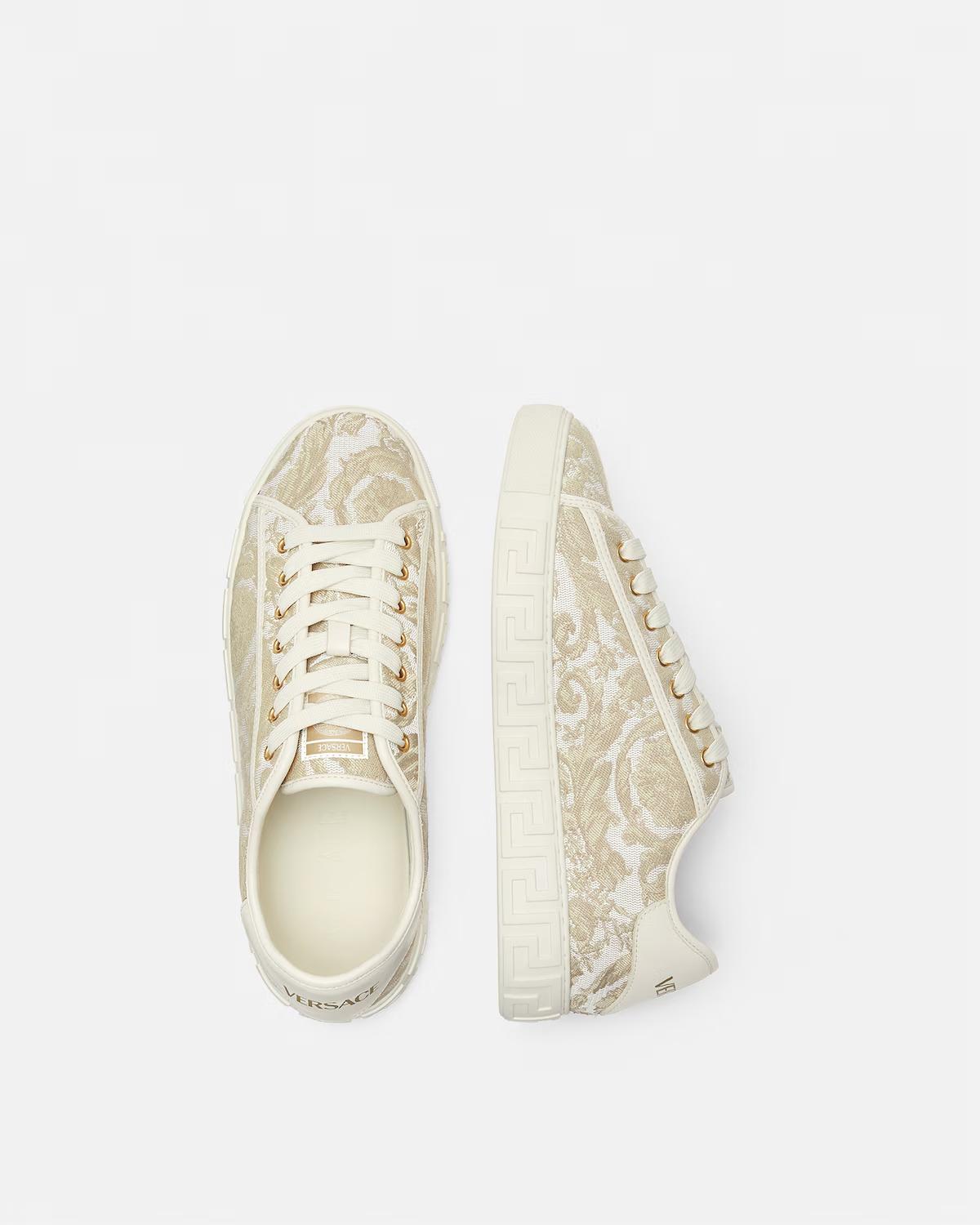 Greca Jacquard Canvas Sneakers - Image 4