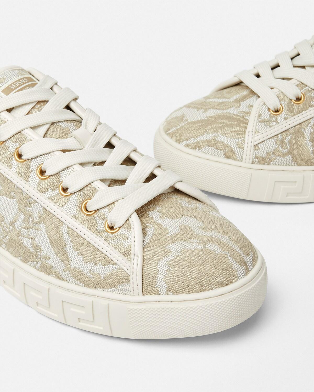 Greca Jacquard Canvas Sneakers - Image 5