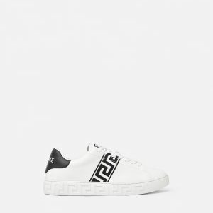 Greca Embroidered Nylon Sneakers