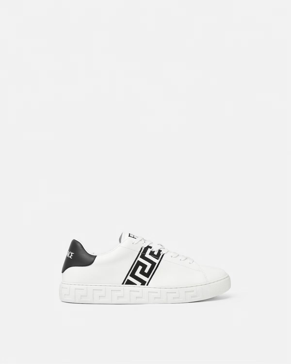 Greca Embroidered Nylon Sneakers