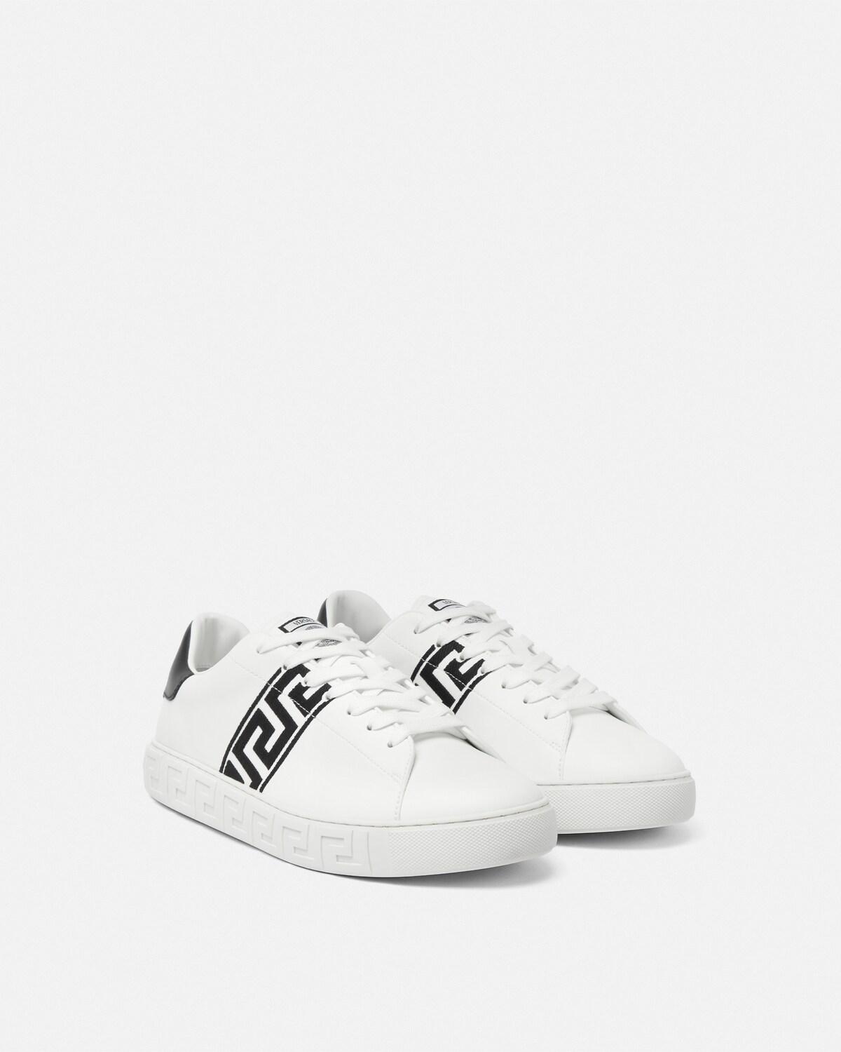 Greca Embroidered Nylon Sneakers - Image 2